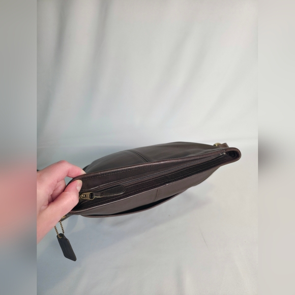 Vintage Coach 4153 Bleeker Bag Mahogany Brown Bucket Purse Brass Hardware - Picture 13 of 16